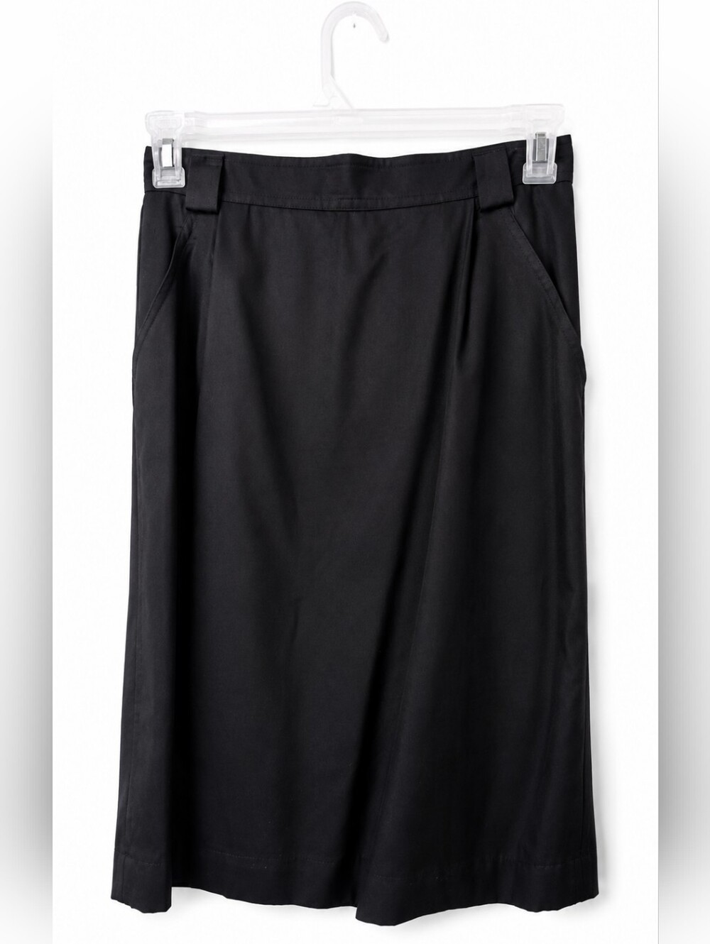 Ellen Tracy Black Tailored Pencil Skirt with Belt Loops